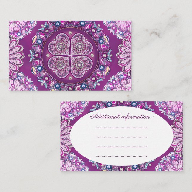 Cardinal Red Rosace Enclosure Card (Front/Back)