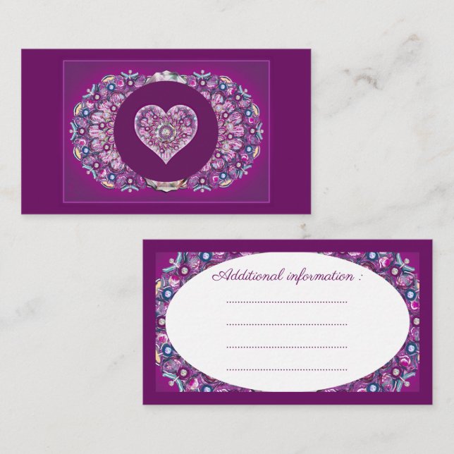 Cardinal Red Rosace Enclosure Card (Front/Back)