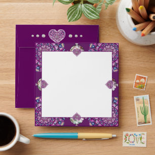 Cardinal red Rosace Envelope