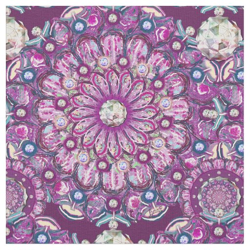 Cardinal red Rosace Fabric