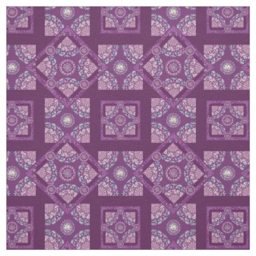 Cardinal red Rosace Fabric