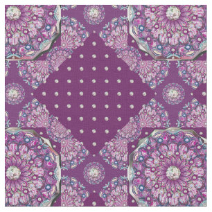 Cardinal red Rosace Fabric