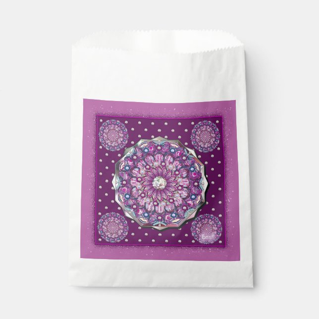 Cardinal Red Rosace Favor Bag (Front)