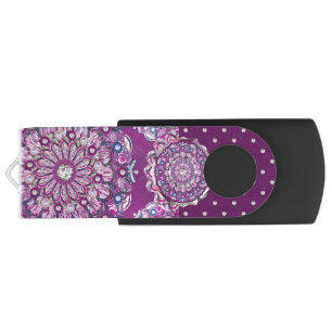 Cardinal Red Rosace Flash Drive