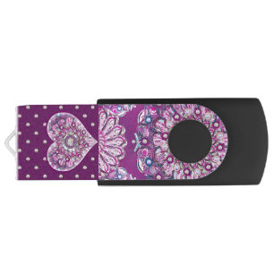 Cardinal red Rosace Flash Drive