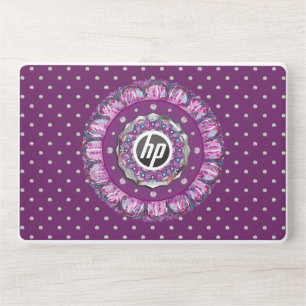 Cardinal Red Rosace HP Laptop Skin