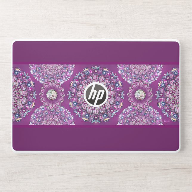 Cardinal Red Rosace HP Laptop Skin (Front)