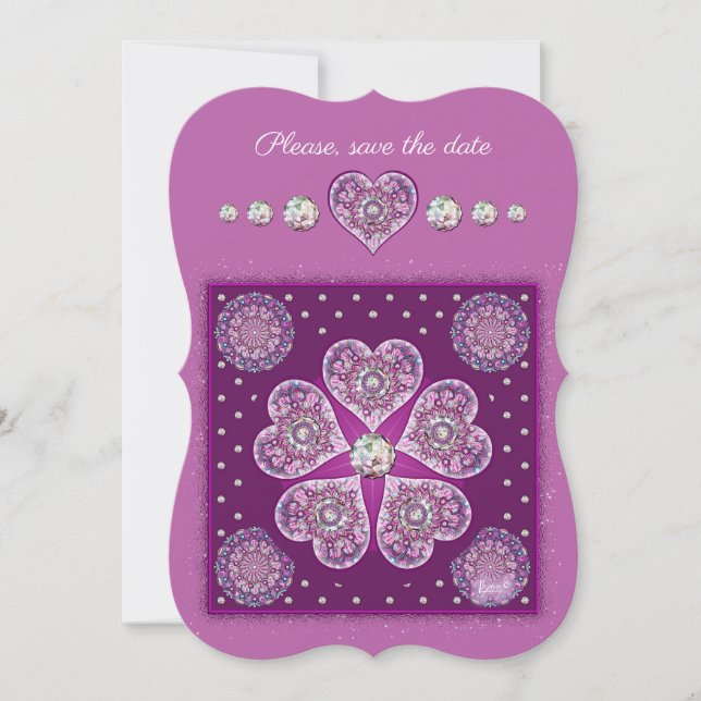 Cardinal Red Rosace Invitation (Front)