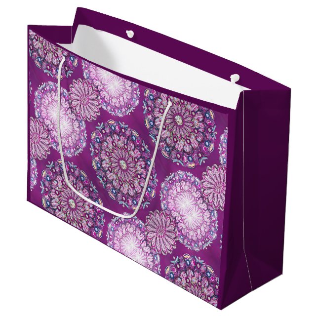 Cardinal Red Rosace Large Gift Bag (Front Angled)