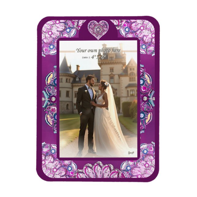 cardinal red rosace magnet (Vertical)