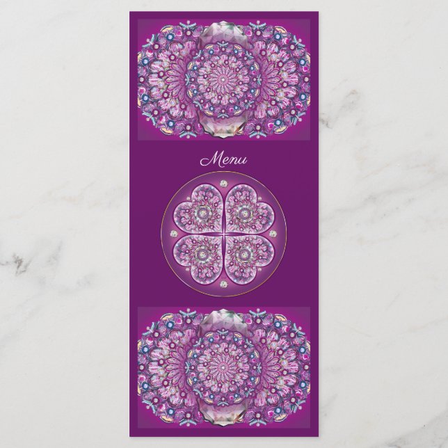 Cardinal red Rosace Menu (Back)