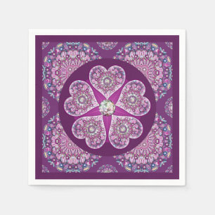 Cardinal Red Rosace Napkins