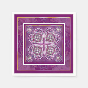 Cardinal Red Rosace Napkins