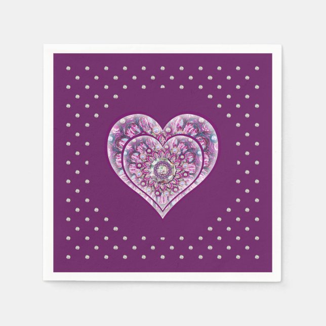 Cardinal Red Rosace Napkins (Front)