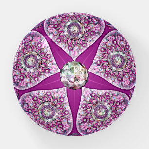 Cardinal Red Rosace Paperweight
