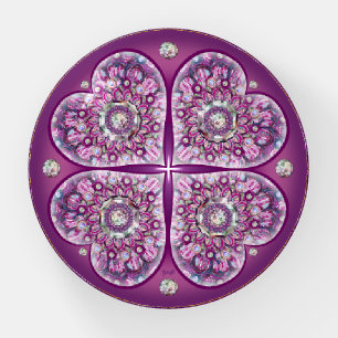 Cardinal Red Rosace Paperweight