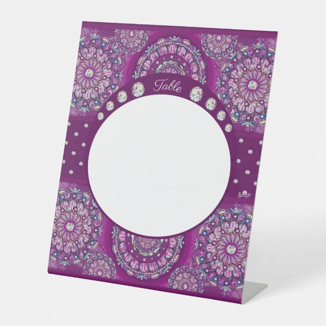 Cardinal Red Rosace Pedestal Sign (Front)