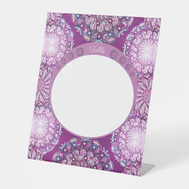 Cardinal Red Rosace Pedestal Sign (Front)