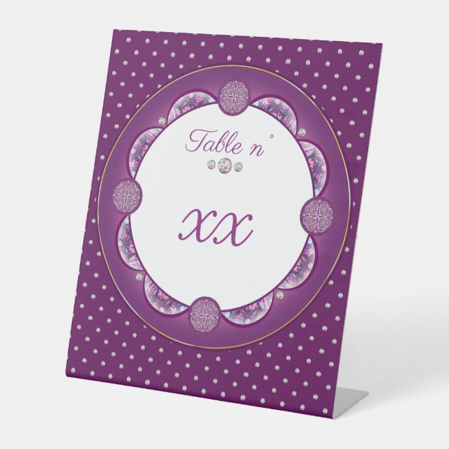 Cardinal red Rosace Pedestal Sign (Front)