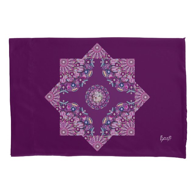 Cardinal red Rosace Pillow Case (Front)