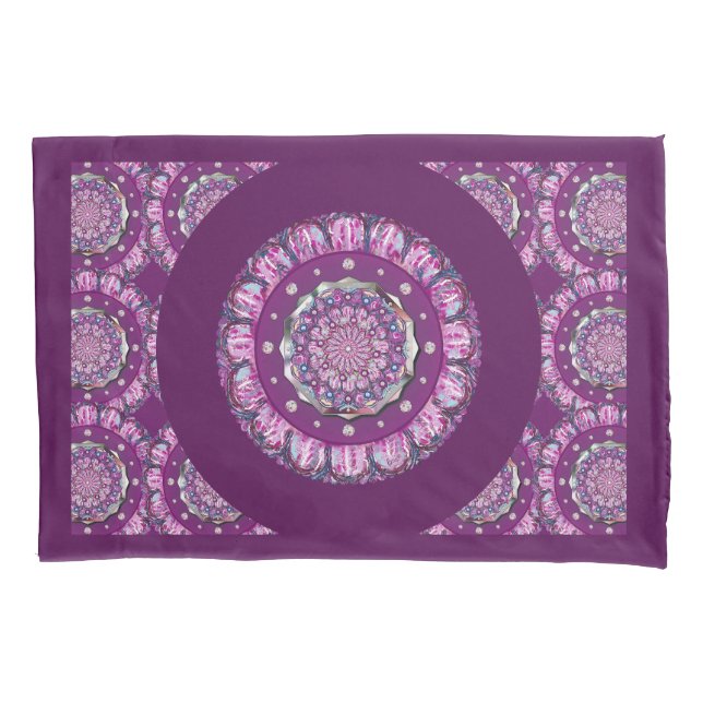 Cardinal red Rosace Pillow Case (Front)