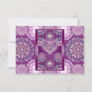 Cardinal Red Rosace RSVP Card