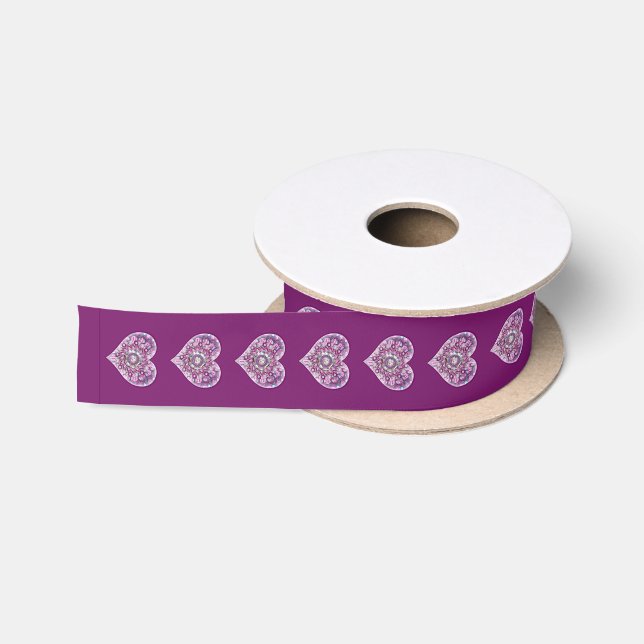 Cardinal red Rosace Satin Ribbon (Spool)