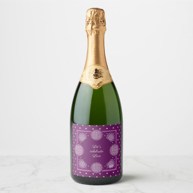 Cardinal Red Rosace Sparkling Wine Label (Front)