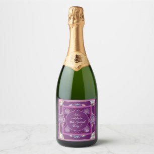 Cardinal Red Rosace Sparkling Wine Label