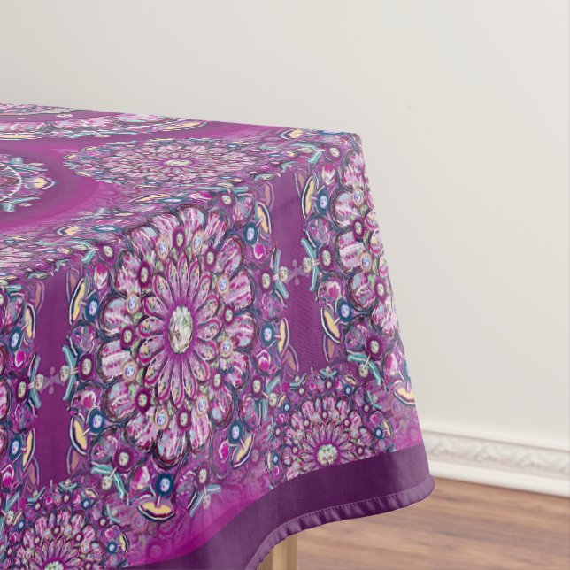 Cardinal Red Rosace Tablecloth (In Situ)