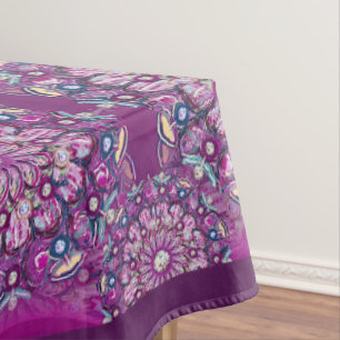 Cardinal Red Rosace Tablecloth