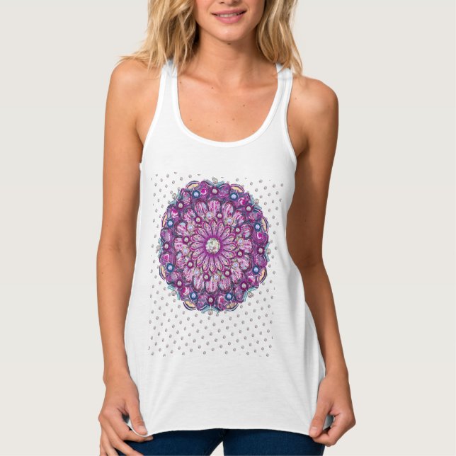 Cardinal Red Rosace Tank Top (Front)