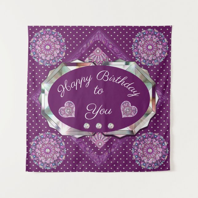 Cardinal Red Rosace Tapestry (Front)