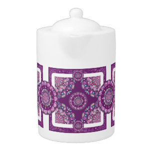 Cardinal red Rosace Teapot