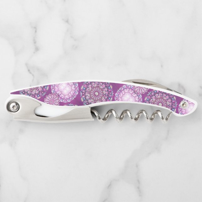 Cardinal Red Rosace Waiter's Corkscrew (Front)