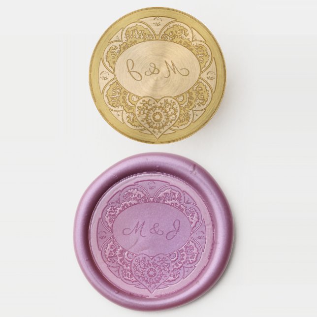 Cardinal red Rosace Wax Seal Stamp (Stamped)