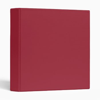 Cardinal Red Solid Color 3 Ring Binder by Annyway at Zazzle