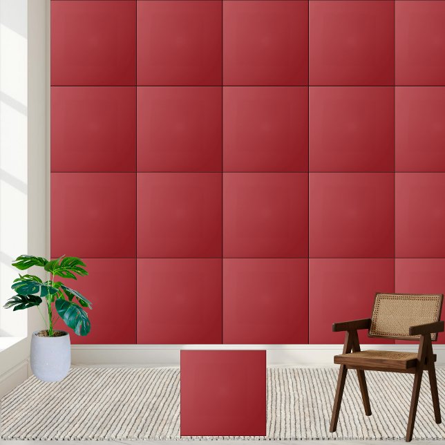 Cardinal Red Solid Color Ceramic Tile (Cardinal Red Solid Color Ceramic Tile)