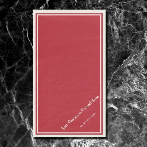 cardinal red solid color _personalized paper guest towels