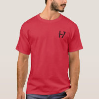 Cardinal Red T-Shirt Veteran Military w/ USA Flag