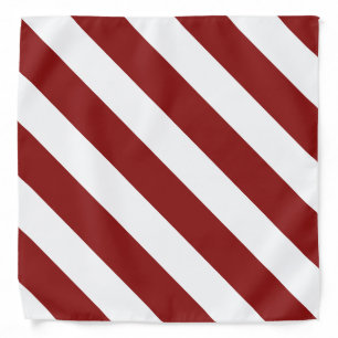 Cardinal Red White Striped Bandana