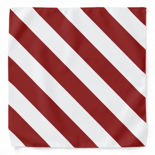 Cardinal Red White  Striped Bandana