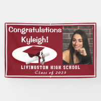Cardinal Red & White Vinyl Graduation Photo