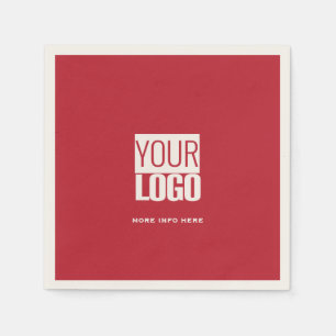 cardinal red with your logo napkins