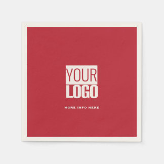 cardinal red with your logo napkins