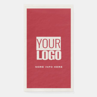 cardinal red with your logo paper guest towels