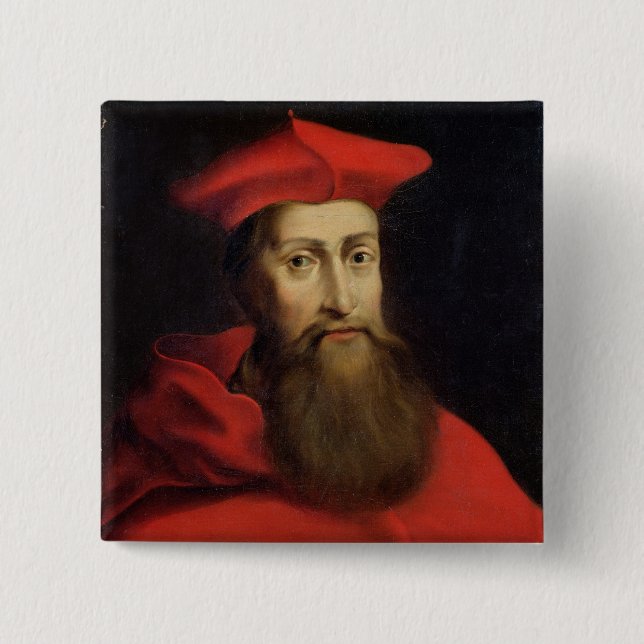 Cardinal Reginald Pole  Archbishop of Canterbury Button (Front)