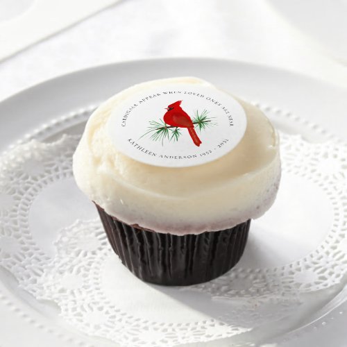 Cardinal Remembrance  Round  Edible Frosting Rounds