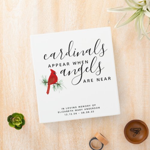 Cardinal Remembrance Tribute 3 Ring Binder