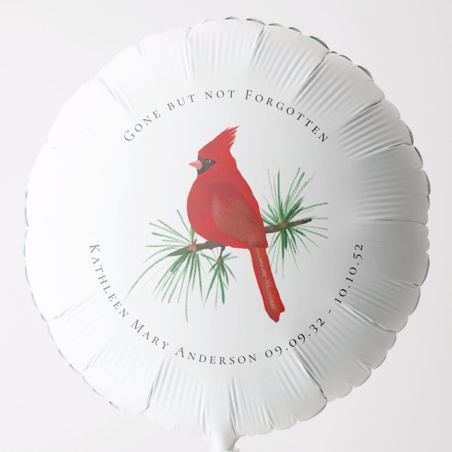 Cardinal Remembrance Tribute Balloon (Front)
